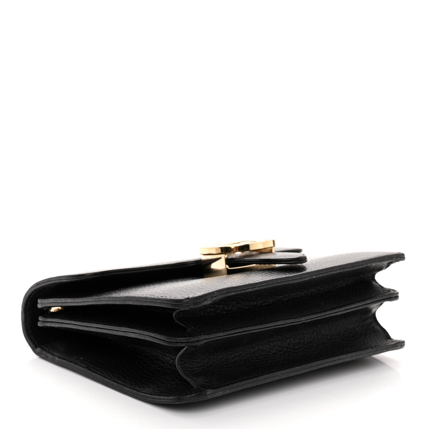 Dollar Calfskin Small Interlocking G Shoulder Bag Black