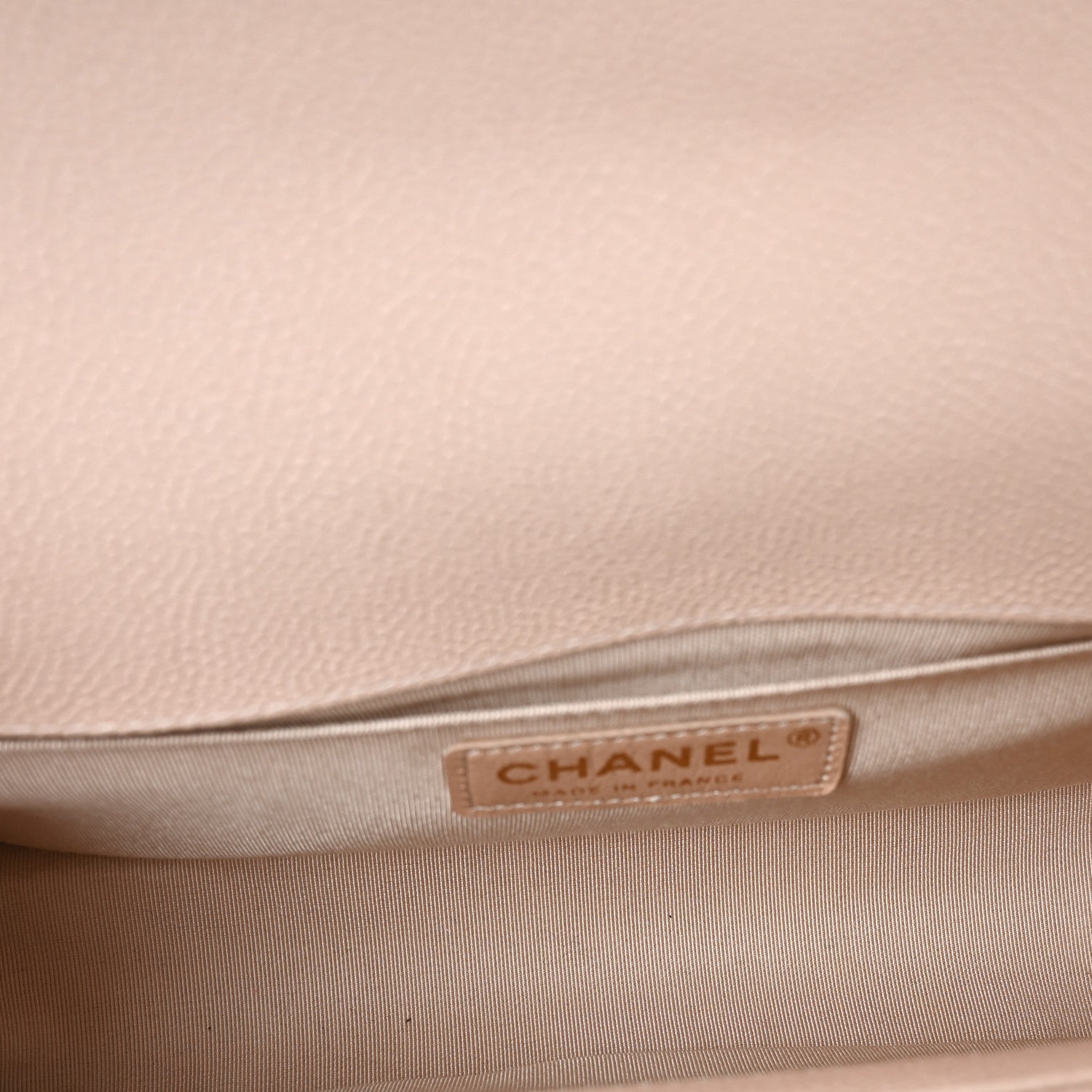 Chanel Caviar Chevron Quilted Medium Boy Flap Nude 5 of 10