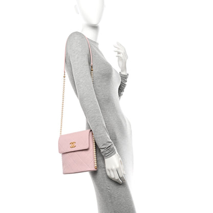 Chanel Calfskin Quilted Pearl Small About Pearls Hobo Bag Light Pink 2 of 11