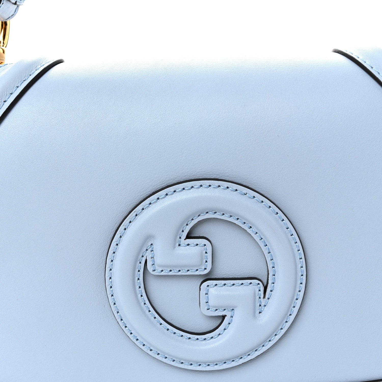 Gucci Roxy Calfskin Medium Blondie Top Handle Bag Cloudy Blue 8 of 10