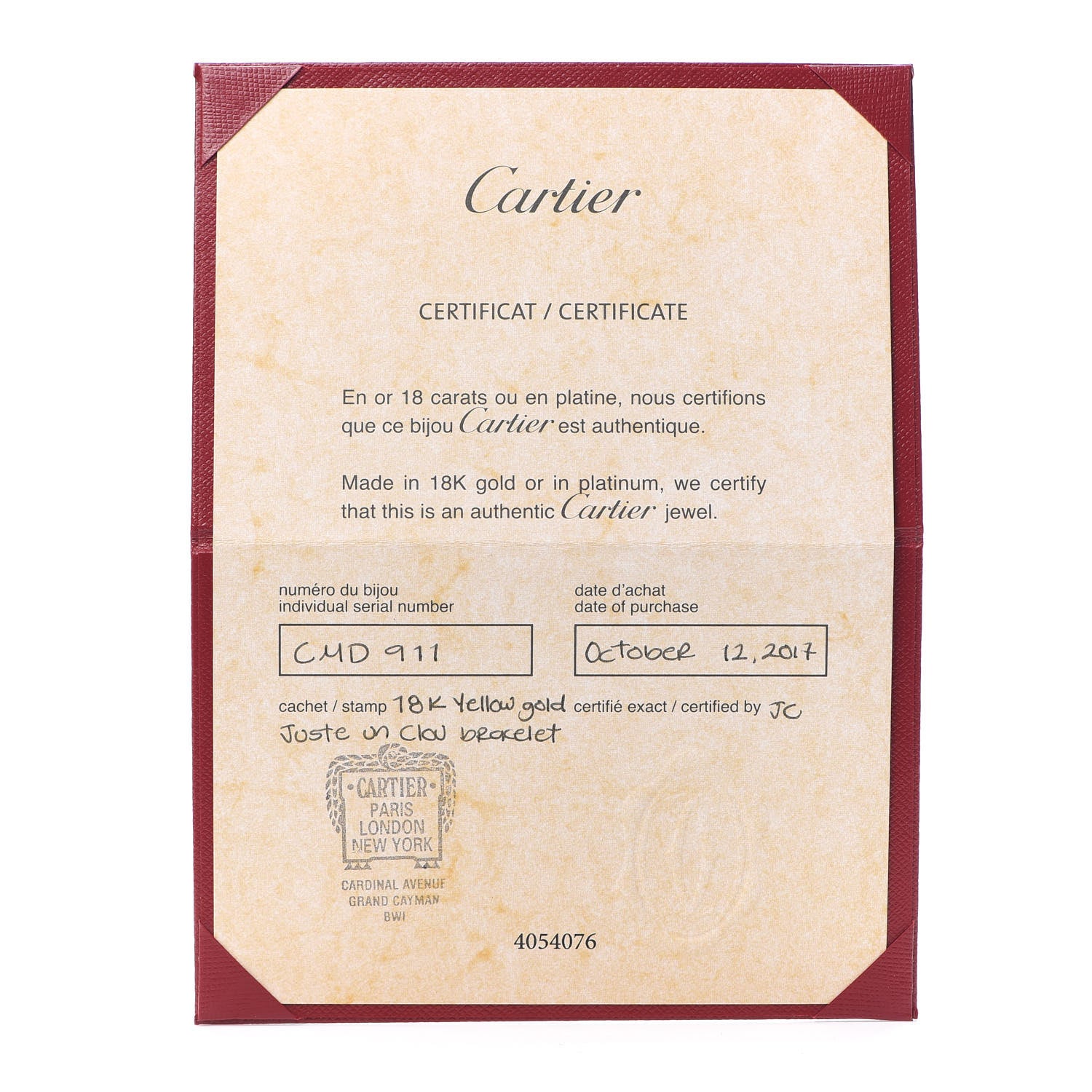Cartier 18K Yellow Gold Juste Un Clou Bracelet 19 6 of 7