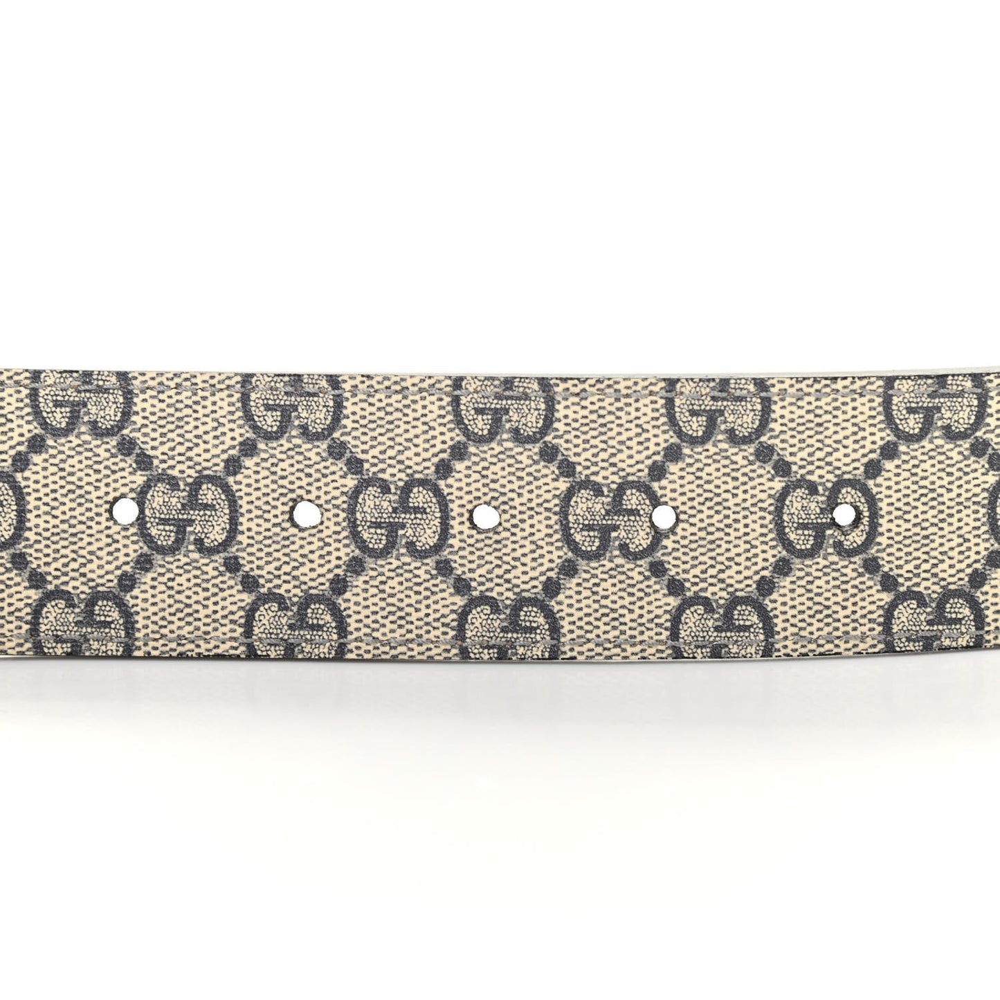 GG Supreme Monogram Interlocking G Belt 90 36 Beige Blue