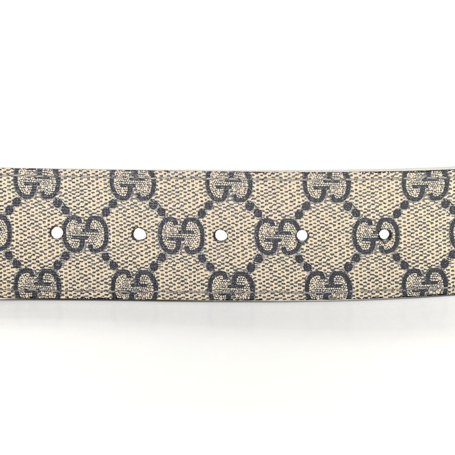 Gucci GG Supreme Monogram Interlocking G Belt 90 36 Beige Blue 3 of 7