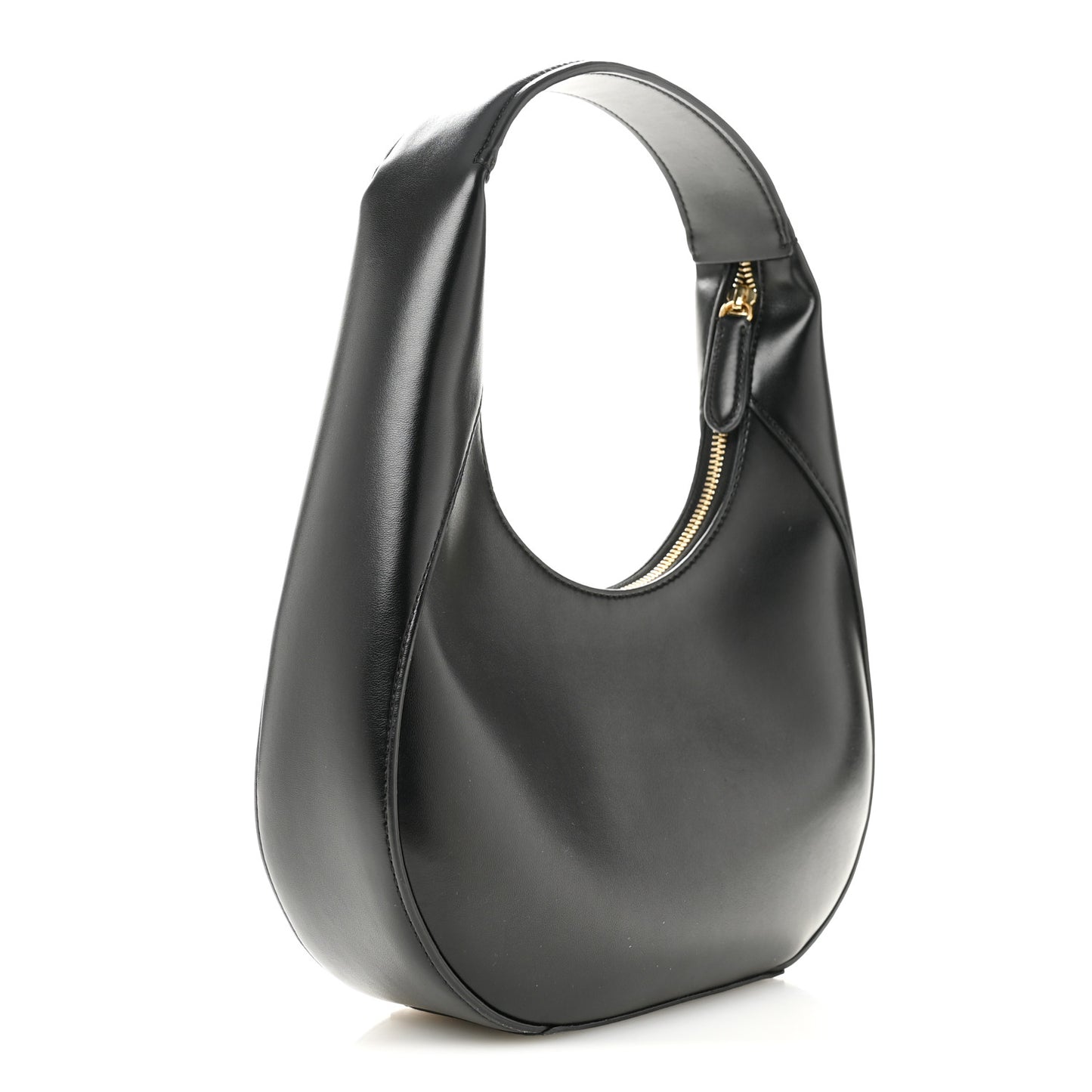 Eco Alter Nappa Perforated Logo Small Hobo Black