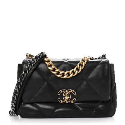 Chanel Lambskin Quilted Medium Chanel 19 Flap Dark Brown 1 of 9