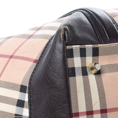 Burberry Haymarket Check Jameson Tote Chocolate 10 of 17