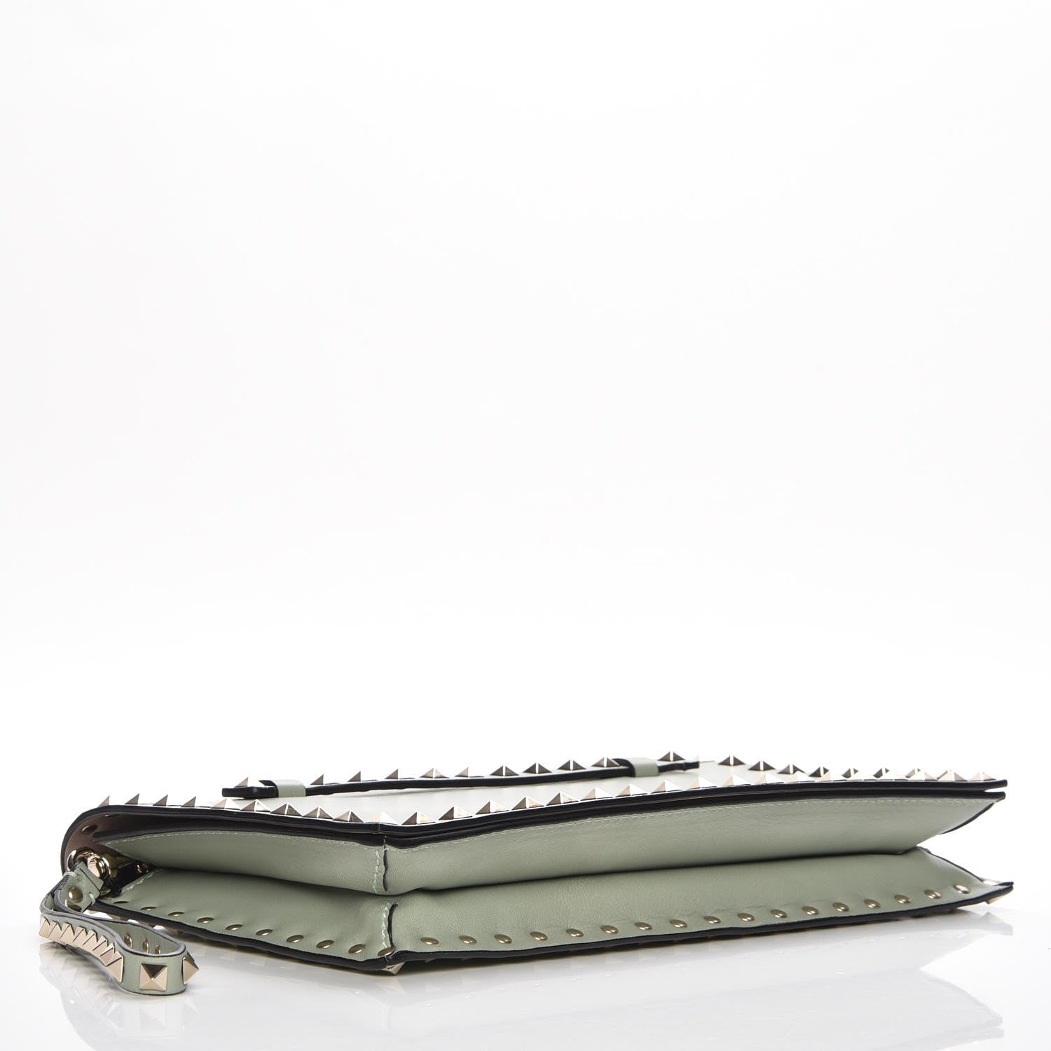 Valentino Garavani Nappa Rockstud Wristlet Clutch Green Tea Sorbet 4 of 7