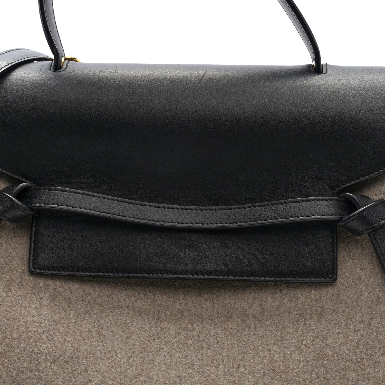 Celine Felt Smooth Calfskin Mini Belt Bag Beige 8 of 10