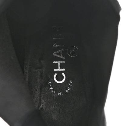Chanel Calfskin Chain Around Chelsea Boots 39.5 Black 7 of 9