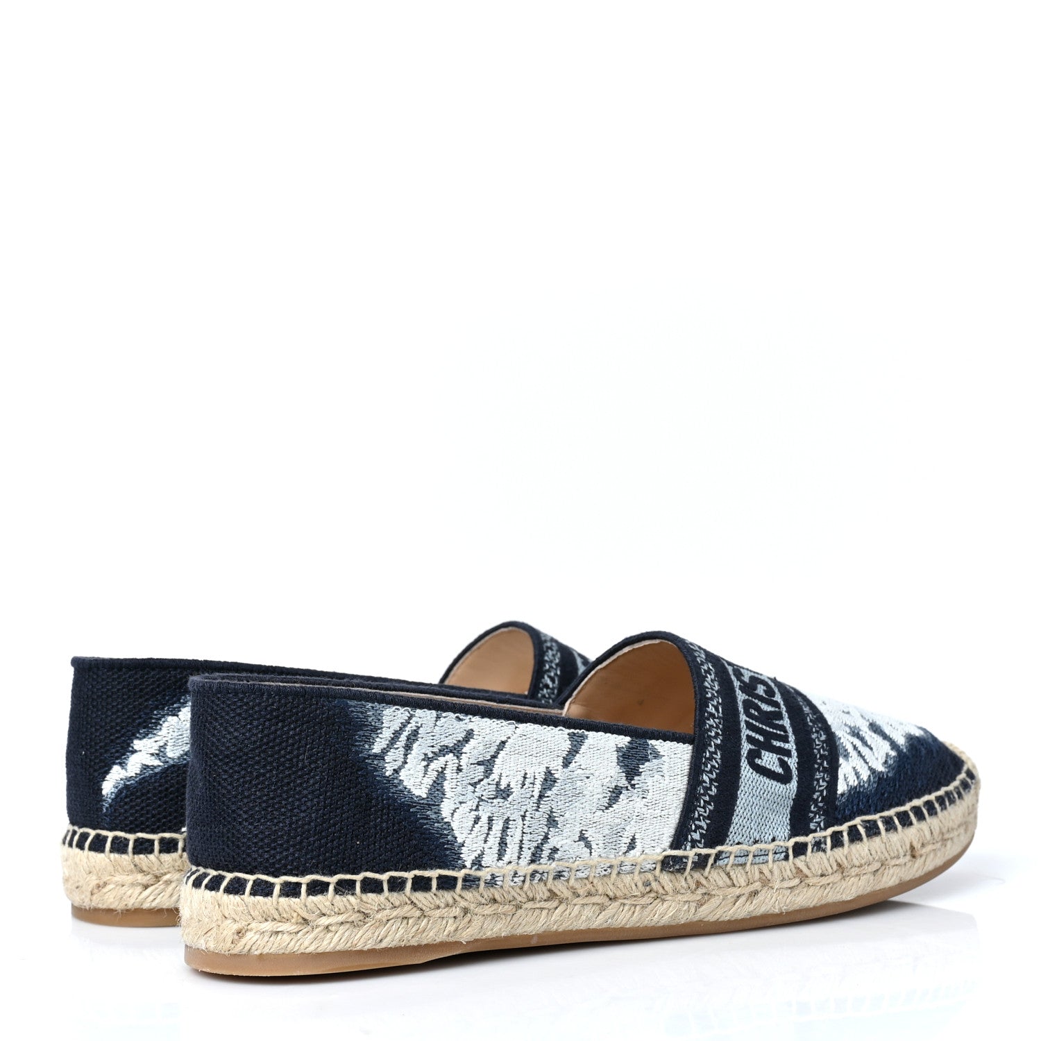 Christian Dior Canvas Tie and Dior Embroidered Granville 15mm Espadrilles 41 Denim 4 of 8