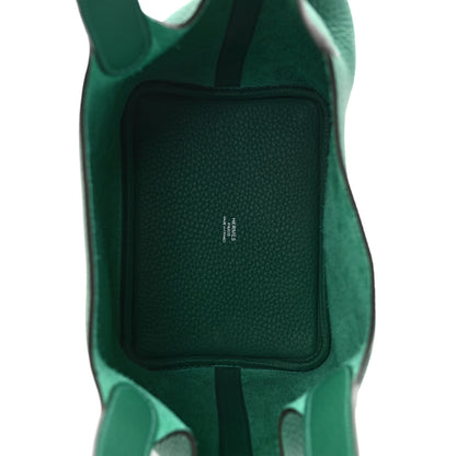Hermes Taurillon Clemence Picotin Lock 18 PM Vert Vertigo 5 of 9