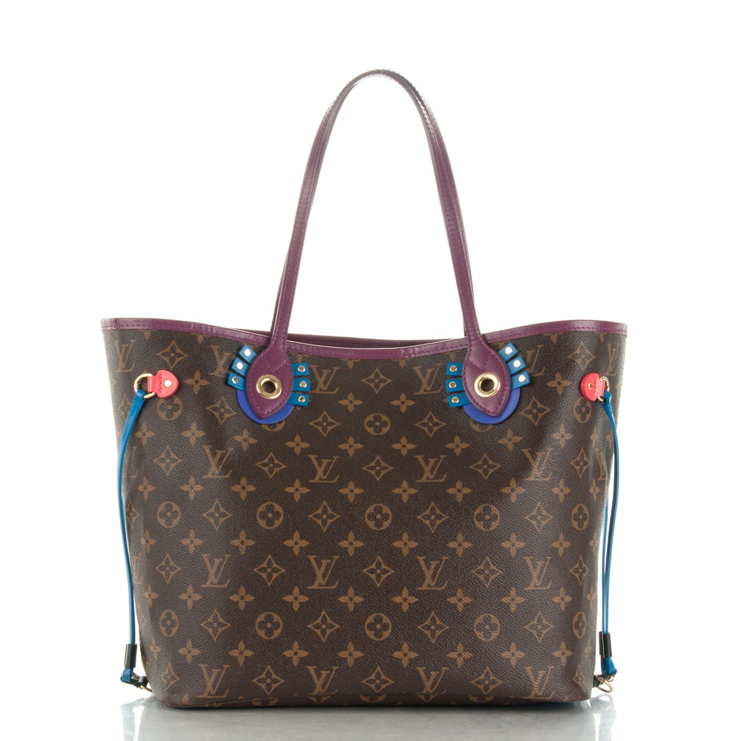 Louis Vuitton Monogram Totem Neverfull MM Magenta 3 of 9