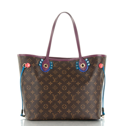 Louis Vuitton Monogram Totem Neverfull MM Magenta 3 of 9