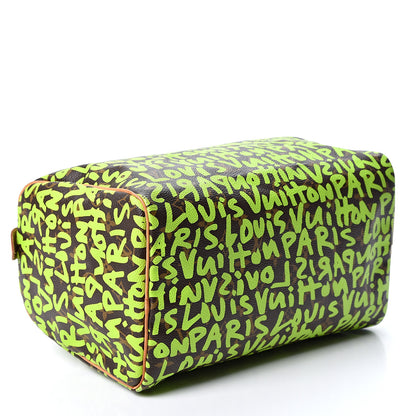 Louis Vuitton Monogram Graffiti Speedy 30 Green 3 of 7