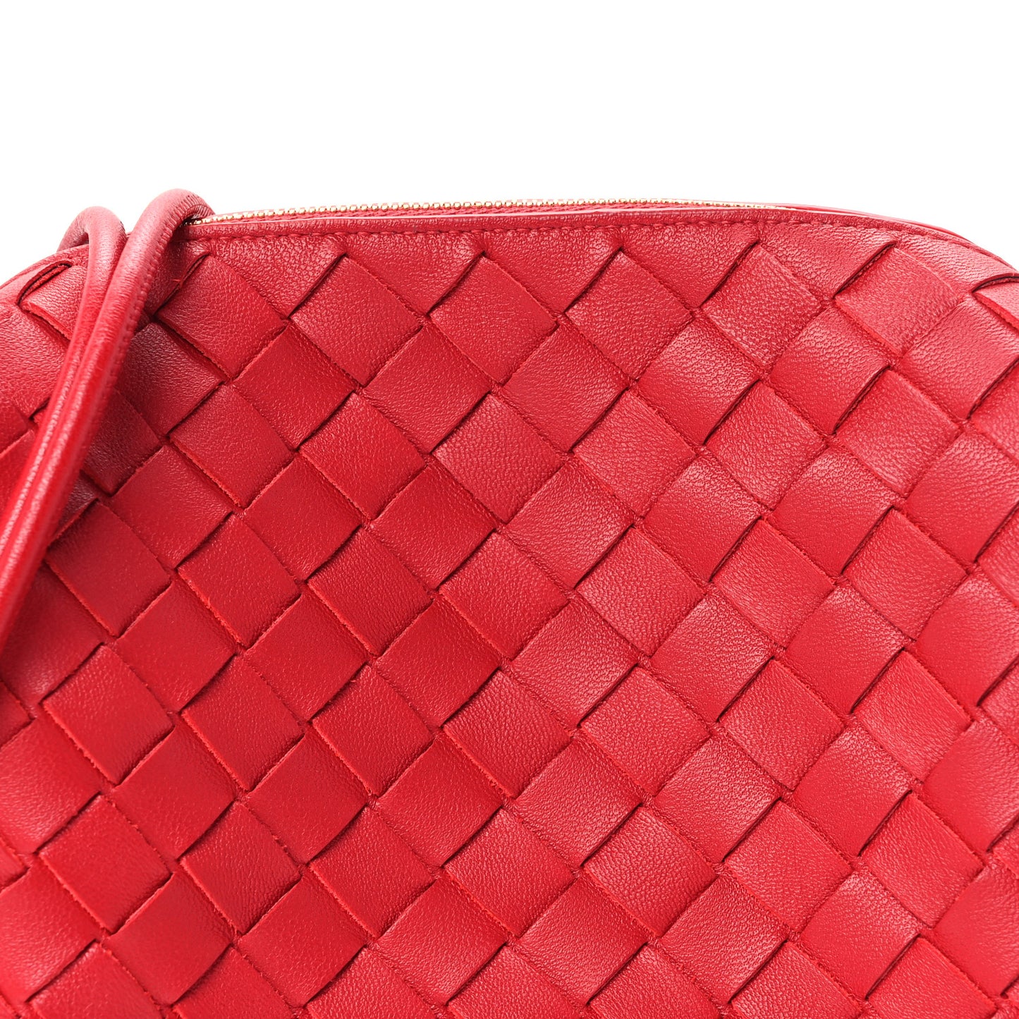 Nappa Intrecciato Small Loop Camera Bag Apple Candy