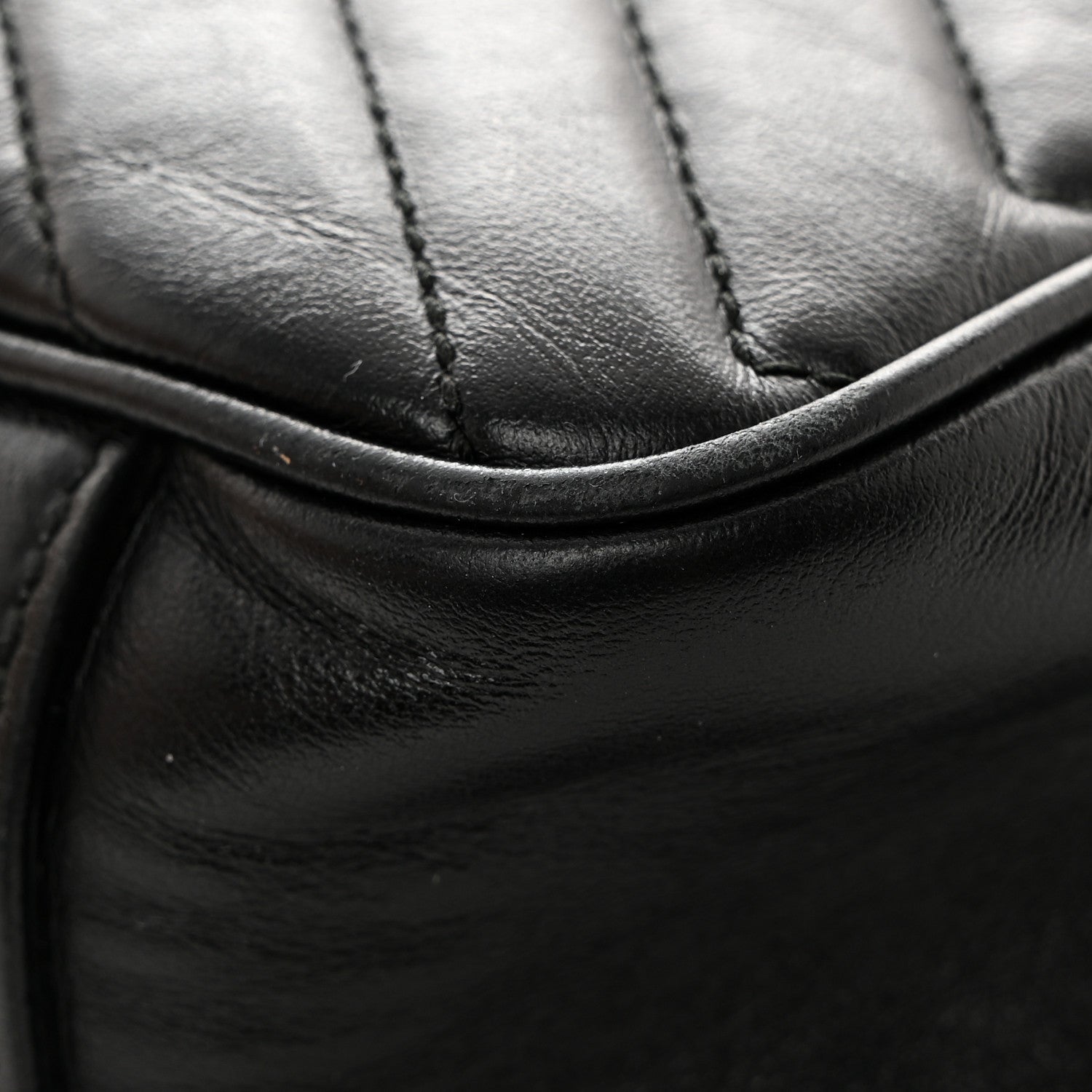 Gucci Calfskin Matelasse Small GG Marmont Shoulder Bag Black 14 of 15