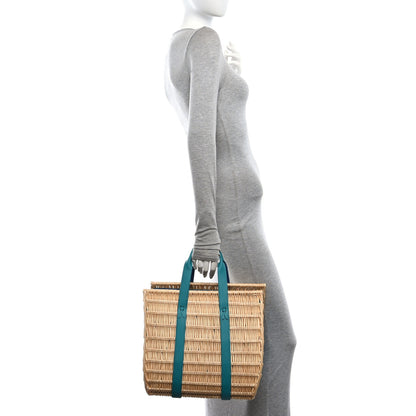 Hermes Epsom Wicker Basket Bag GM  Vert Verone Naturel 2 of 10