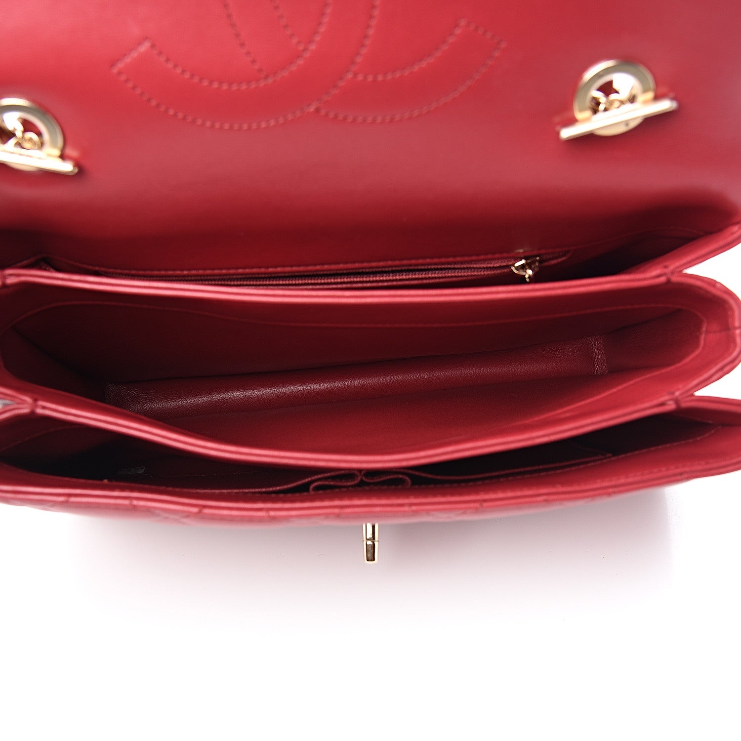 Chanel Lambskin Quilted Medium Trendy CC Flap Dual Handle Bag Red 4 of 9
