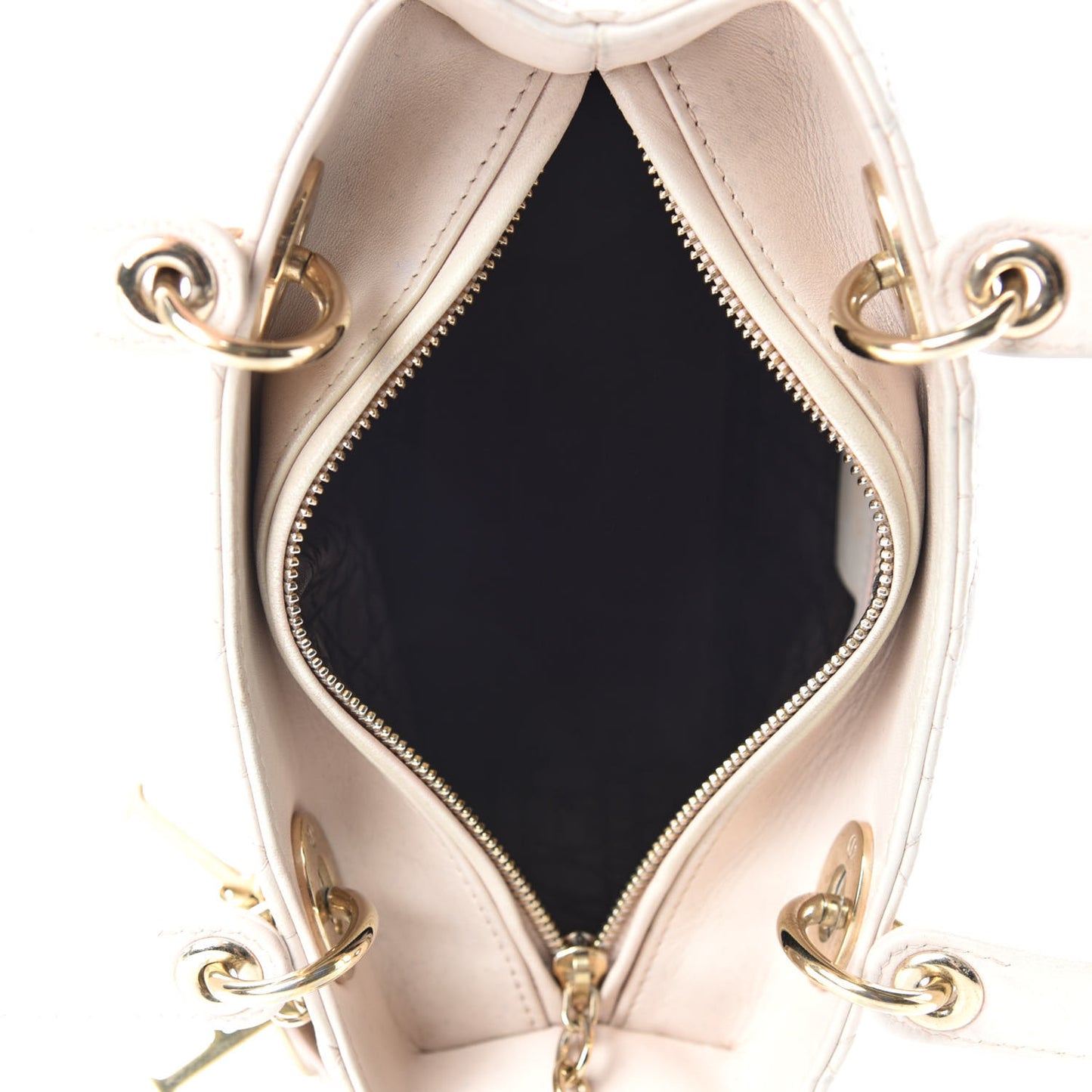 Lambskin Cannage Medium Lady Dior Light Pink