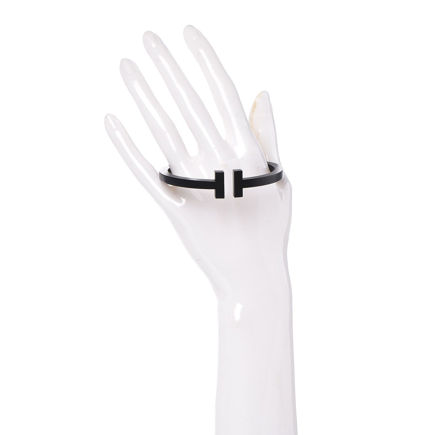 Black-Coated Stainless Steel T Square Bracelet