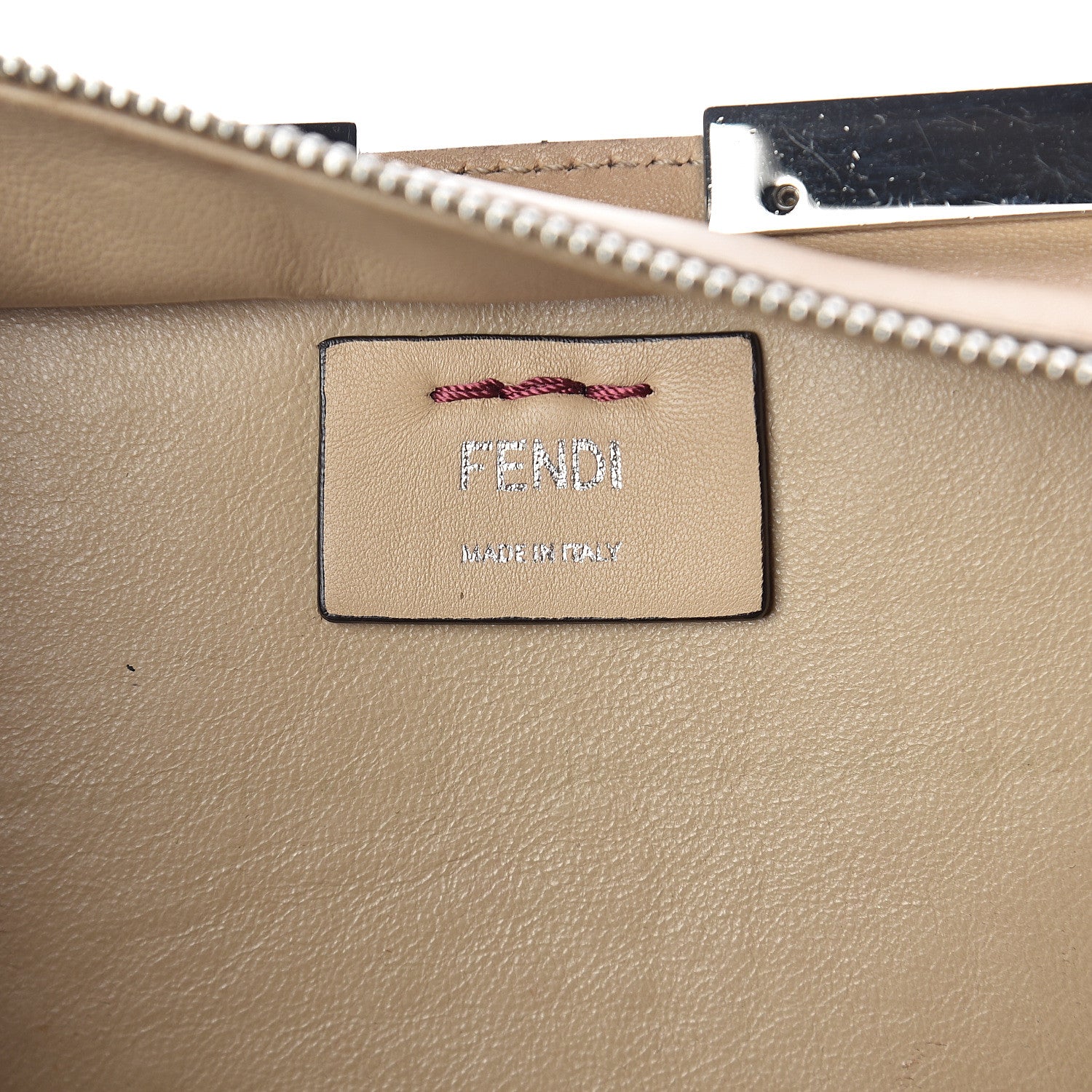 Fendi Vitello Dolce Marmol Shiny Nappa Petite 3Jours Tote Bordeaux 5 of 11