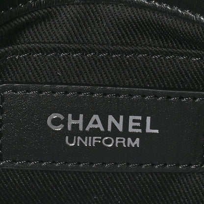 Chanel Calfskin Quilted CC Uniform Flap Belt Bag Black 6 of 11