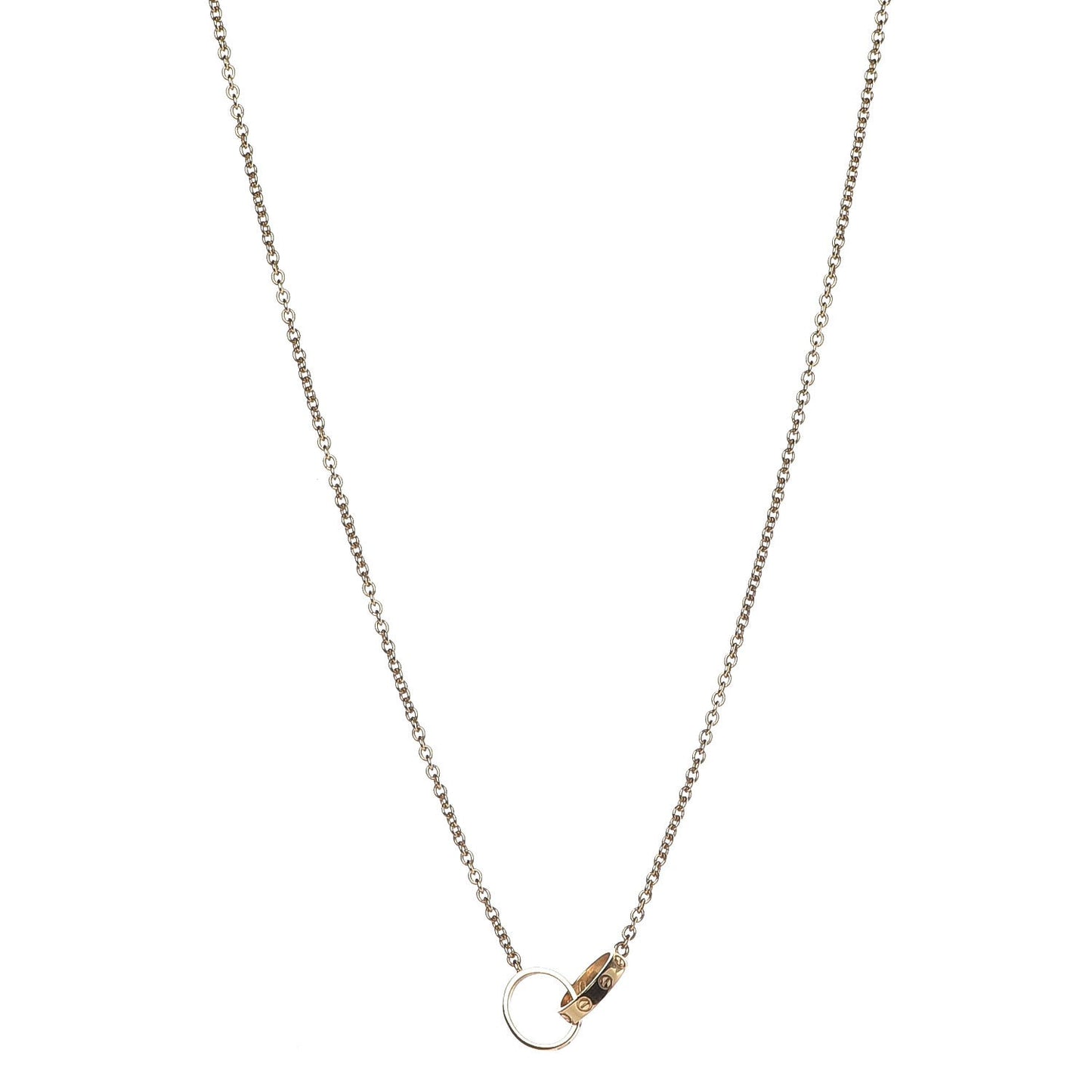 18K Yellow Gold Interlocking LOVE Necklace