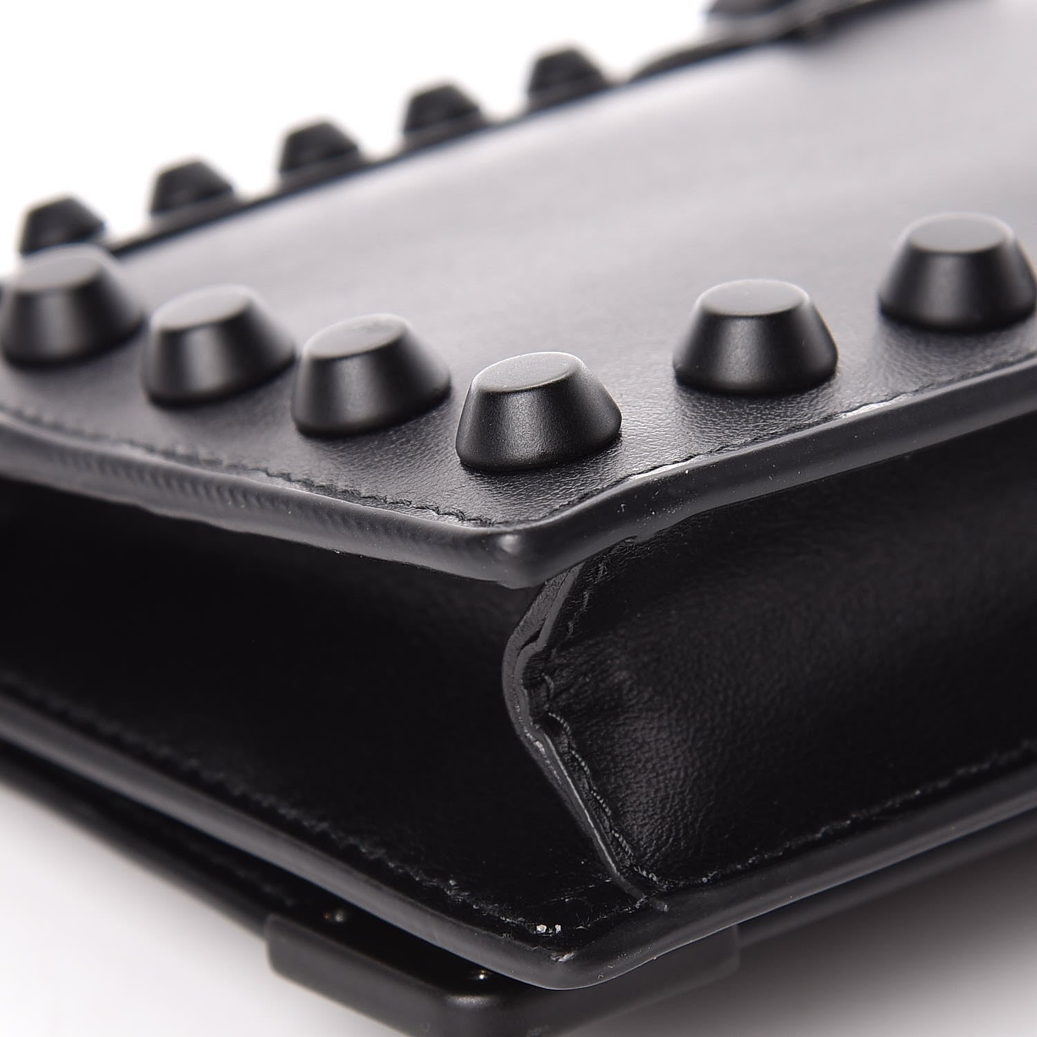 Prada City Calfskin Cahier Studded Mini Bag Black 12 of 13