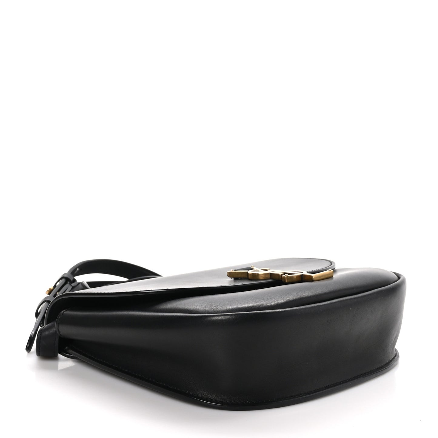 Smooth Calfskin Monogram Medium Kaia Satchel Black