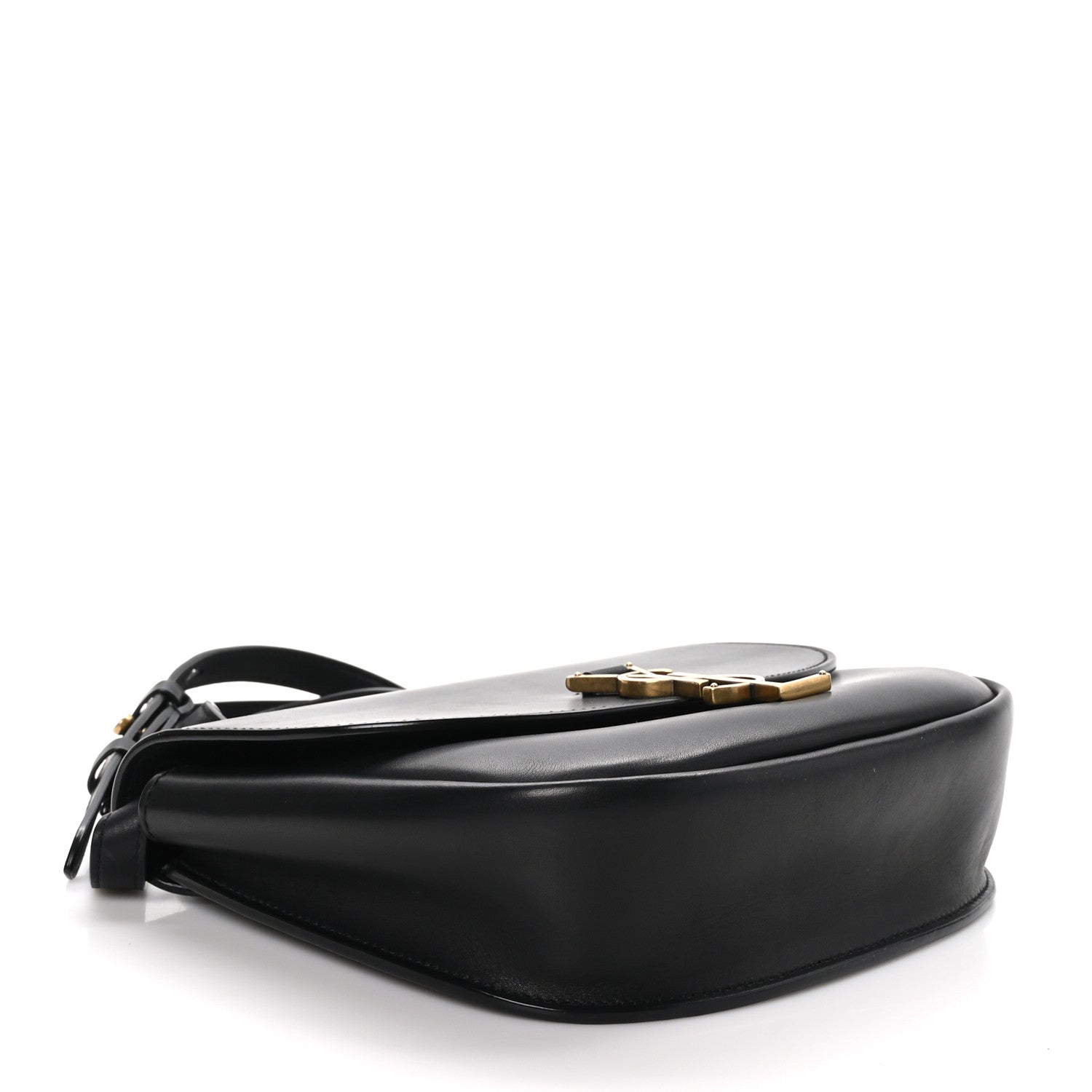 Saint Laurent Smooth Calfskin Monogram Medium Kaia Satchel Black 4 of 10