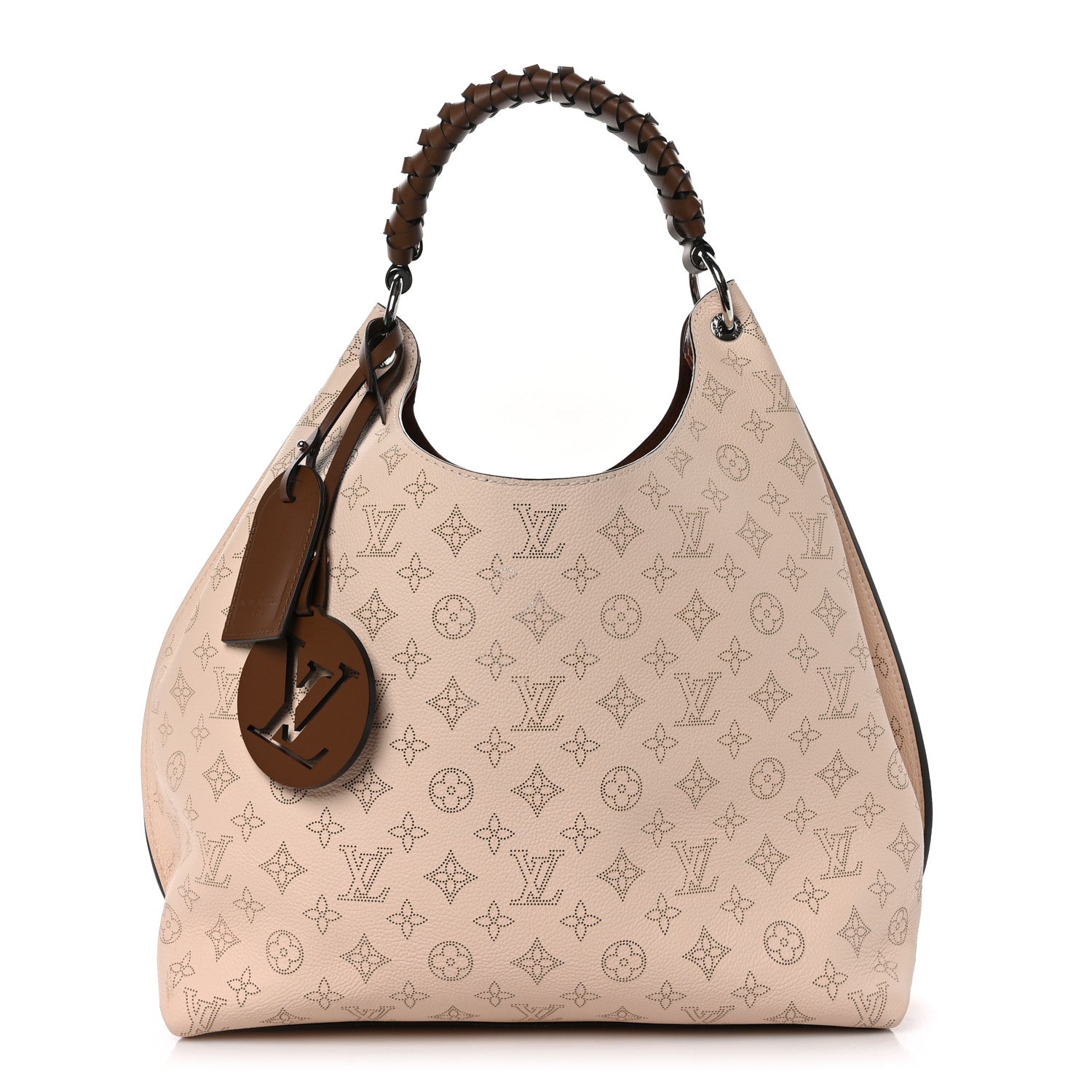 Louis Vuitton LOUIS VUITTON Mahina Carmel Hobo Creme 1 of 10