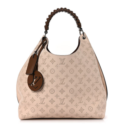 Louis Vuitton LOUIS VUITTON Mahina Carmel Hobo Creme 1 of 10