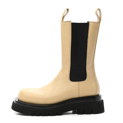 Bottega Veneta Calfskin The Lug Chelsea Boots 38 Cane Sugar 1 of 8