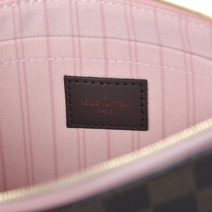 Louis Vuitton Damier Ebene Neverfull MM GM Pochette Rose Ballerine 5 of 9