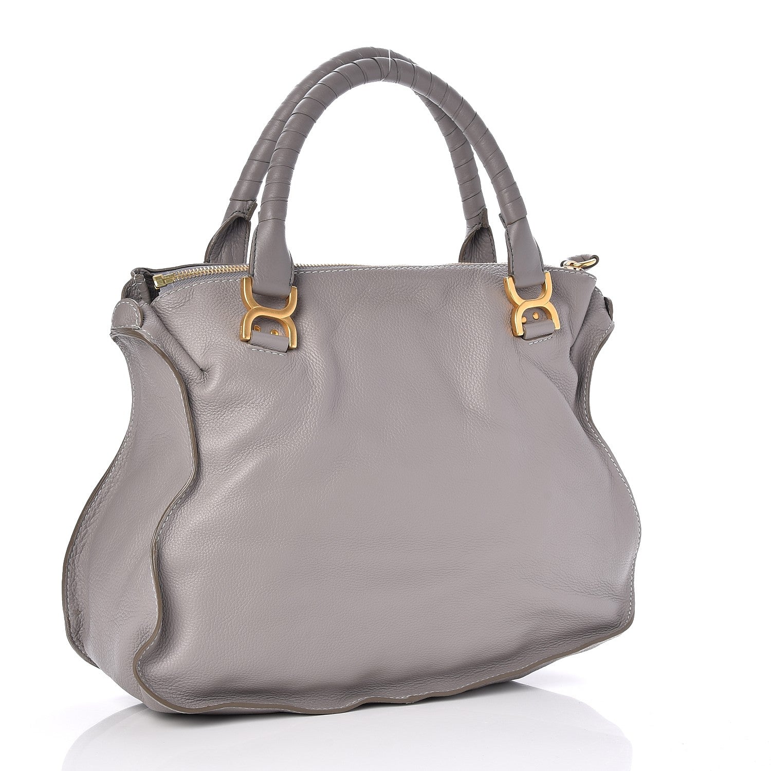 Chloe Calfskin Large Marcie Satchel Cashmere Grey 3 of 8