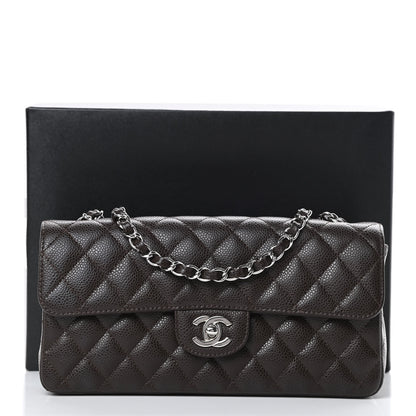 Chanel Caviar Quilted East West Flap Dark Brown 12 of 12