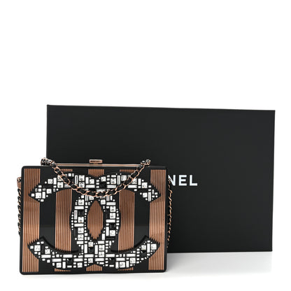 Chanel Plexiglass Crystal CC Minaudiere Clutch Black Copper 11 of 11
