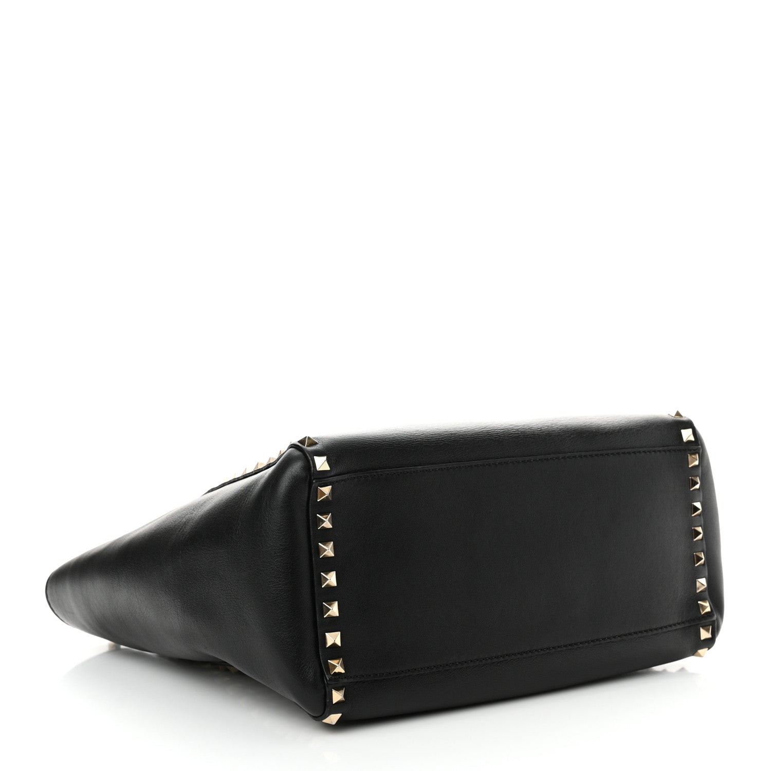 Valentino Garavani Vitello Rockstud Double Handle Tote Black 4 of 13