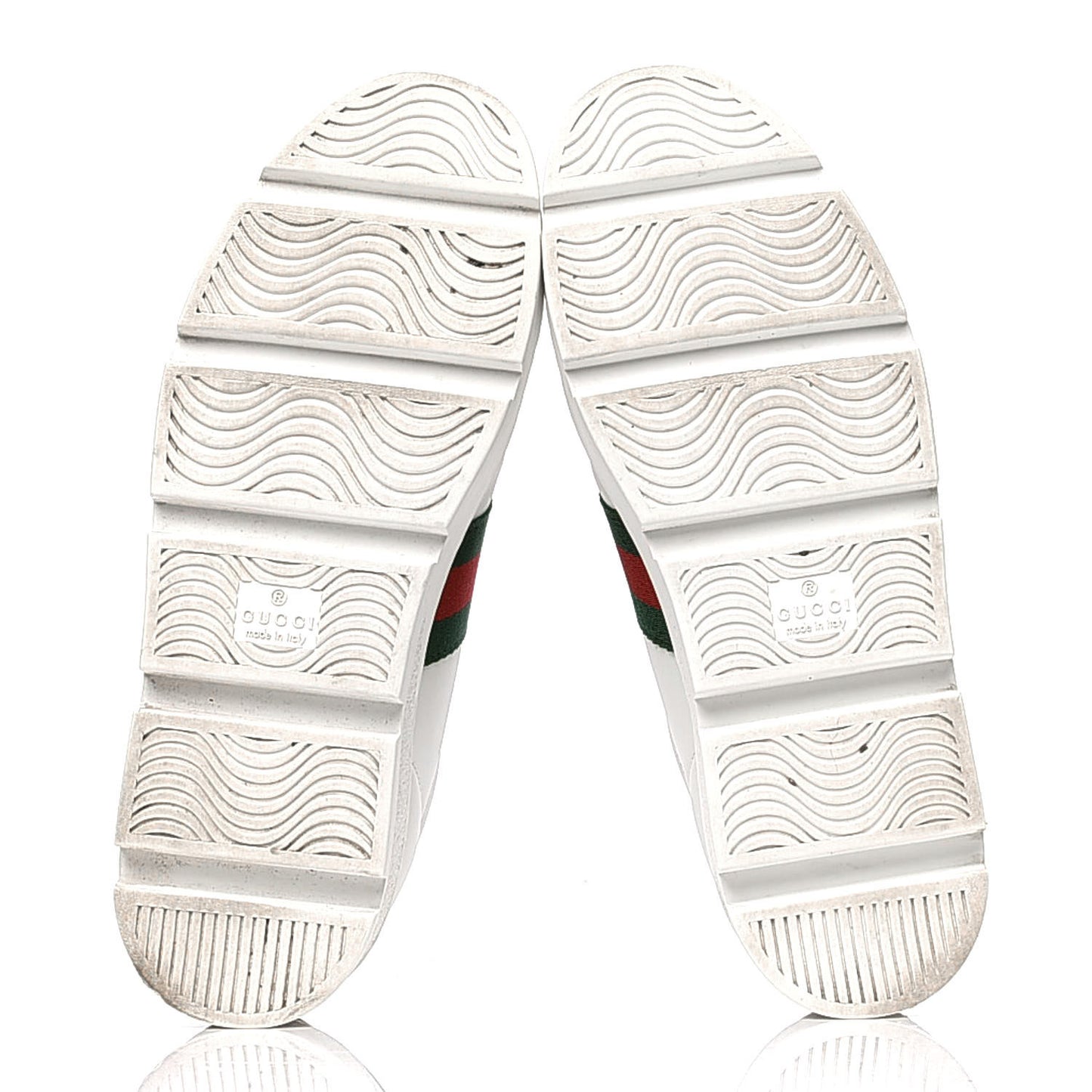 Calfskin Web Bee Embroidered Womens Ace Platform Sneakers 39 White