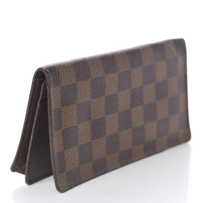 Louis Vuitton Damier Ebene Porte-Cartes Credit Yen Checkbook Wallet 3 of 9