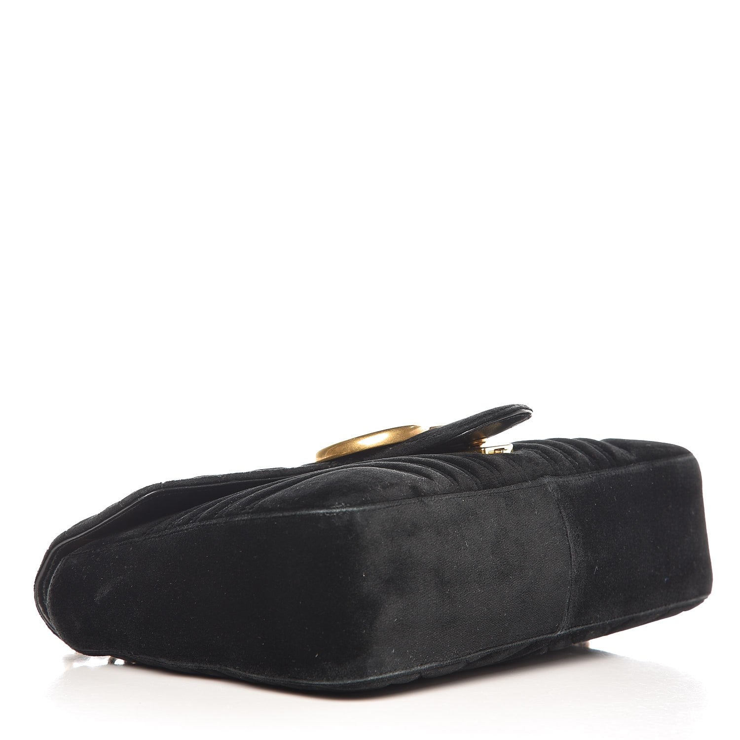 Gucci Velvet Matelasse Medium GG Marmont Shoulder Bag Black 5 of 15