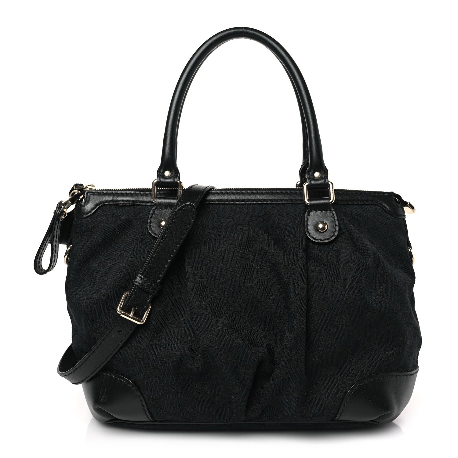Gucci Monogram Medium Sukey Top Handle Black 1 of 9