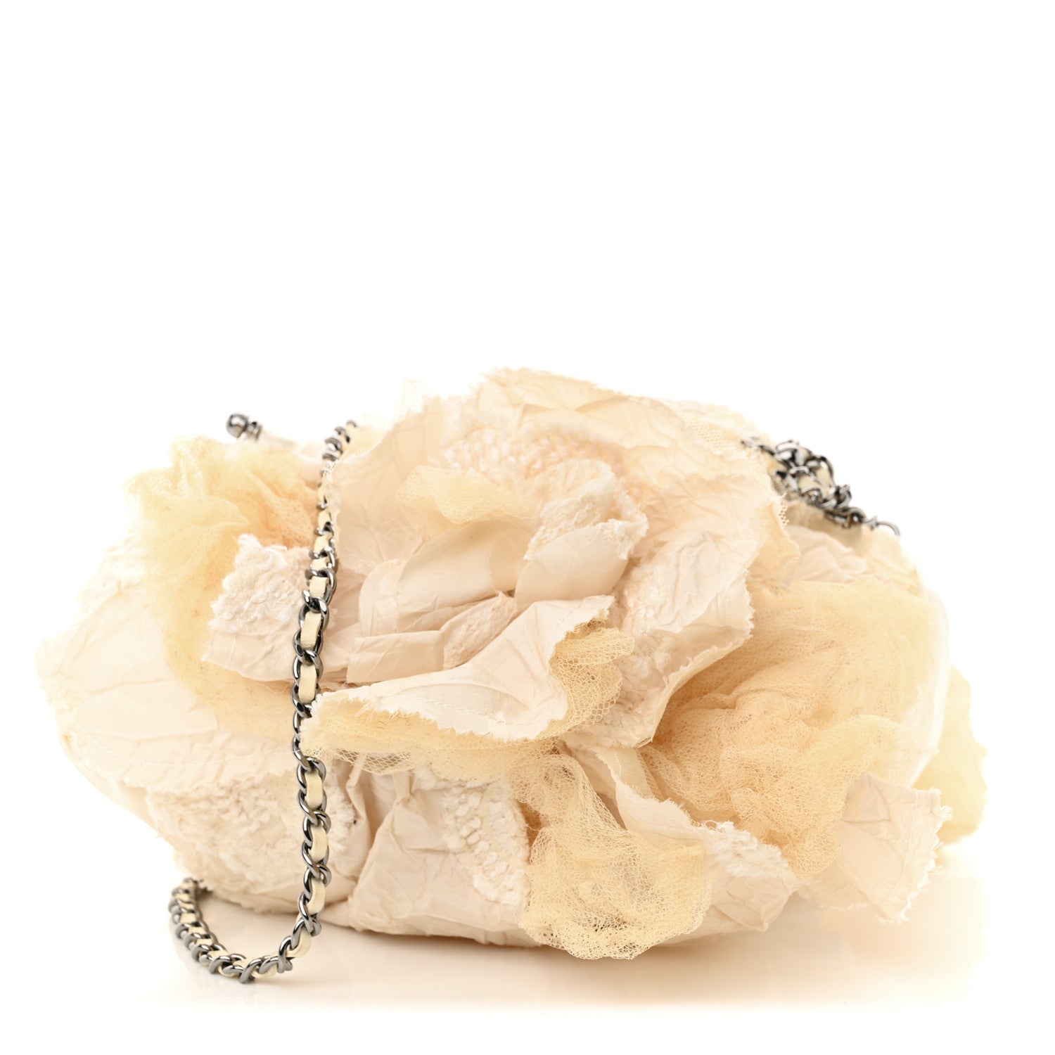 Chanel Satin Mesh Lace Camellia Beige 1 of 12