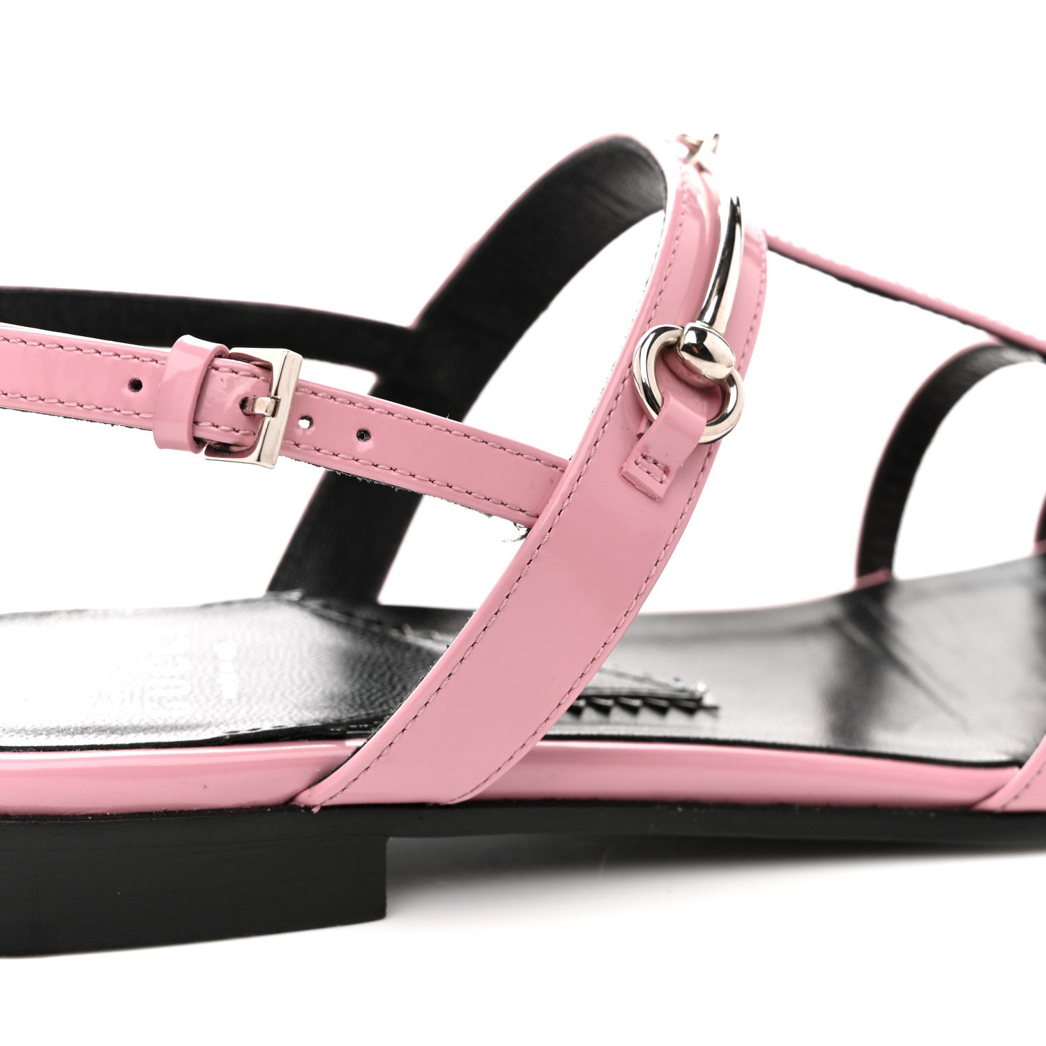 Gucci Patent Calfskin Horsebit Divine Slingback Sandals 36 Dolly Pink 9 of 11