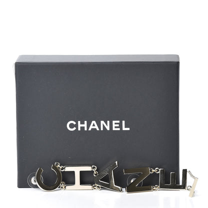 Chanel Metal Cha-Nel Logo Drop Earrings Gold 5 of 5