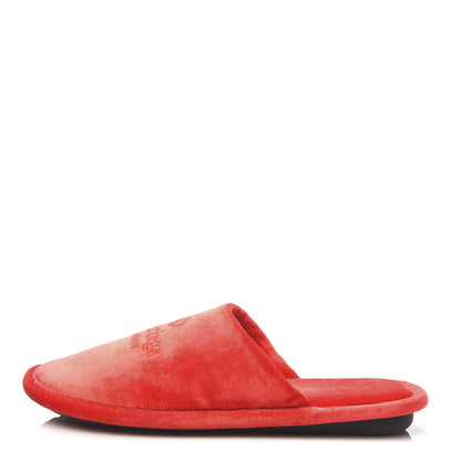 Balenciaga Velvet Slip-On Mule Slippers 41 Red 1 of 8
