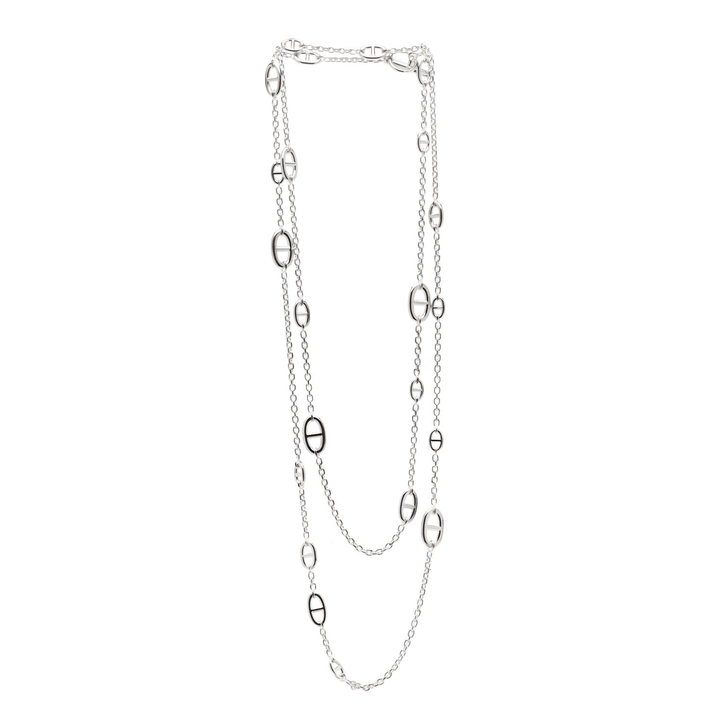 Hermes Sterling Silver Farandole Necklace 160 2 of 4