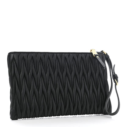 Miu Miu Nappa Matelasse Lux Wristlet Black 3 of 9