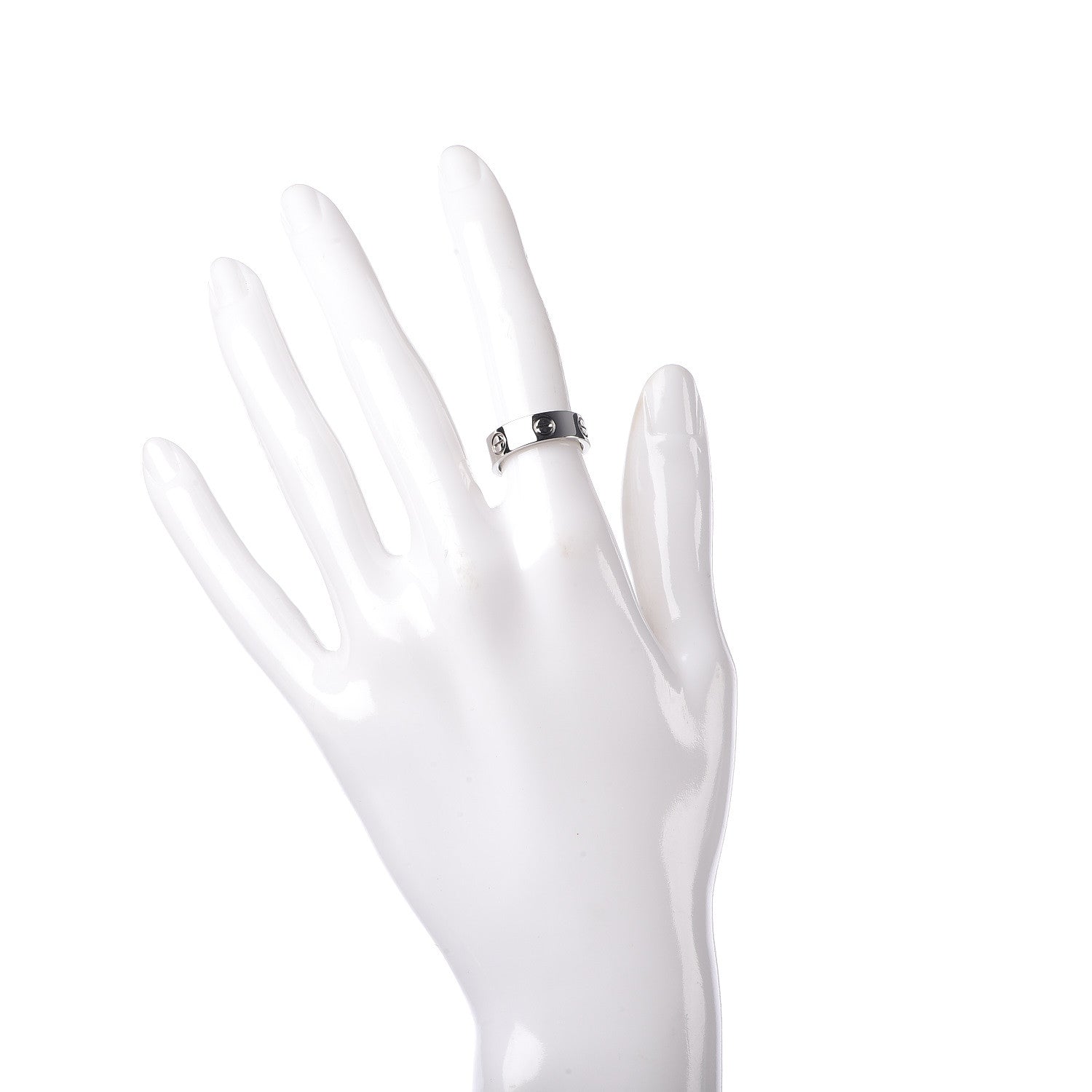 Cartier 18K White Gold 5.5mm LOVE Ring 49 4.75 2 of 4