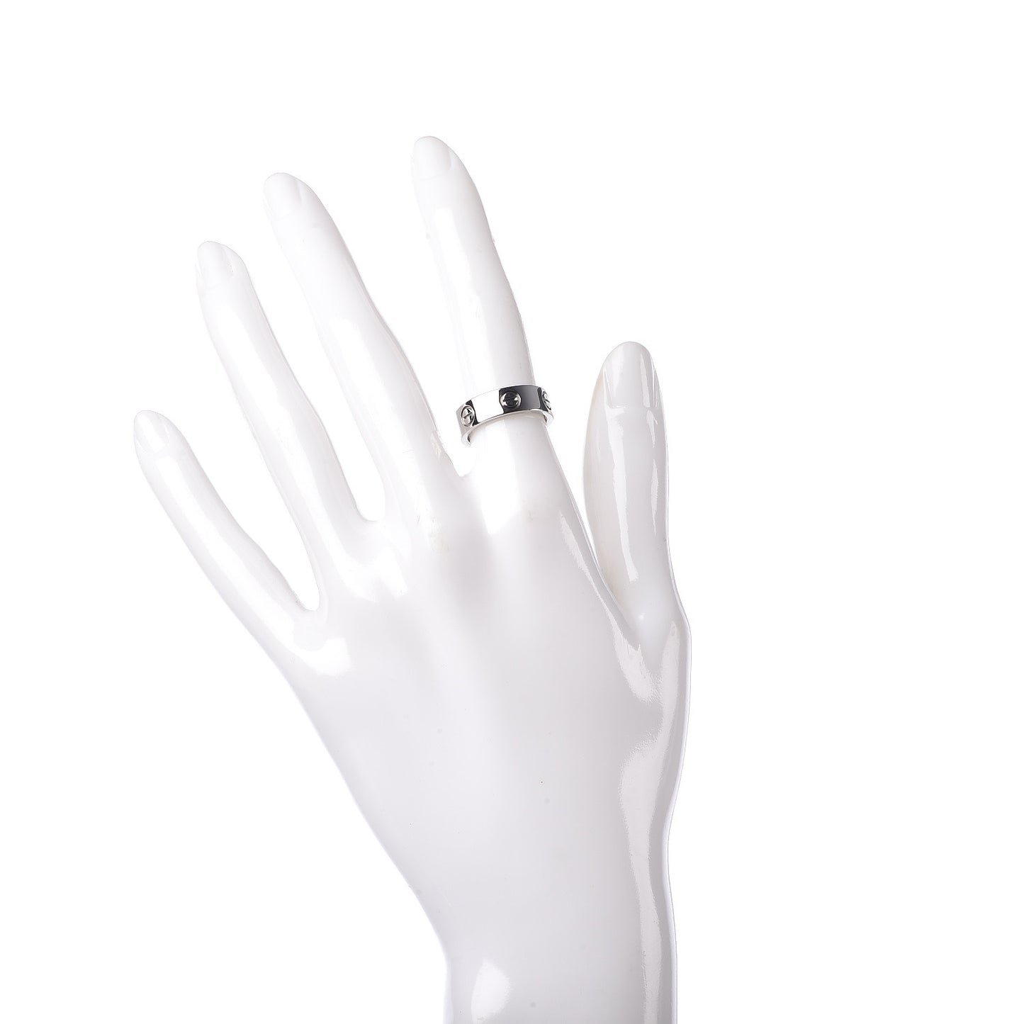 18K White Gold 5.5mm LOVE Ring 49 4.75